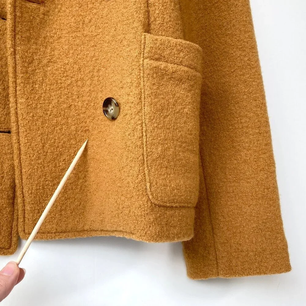J.Crew Italian Boiled Wool Double Breasted Jacket 6